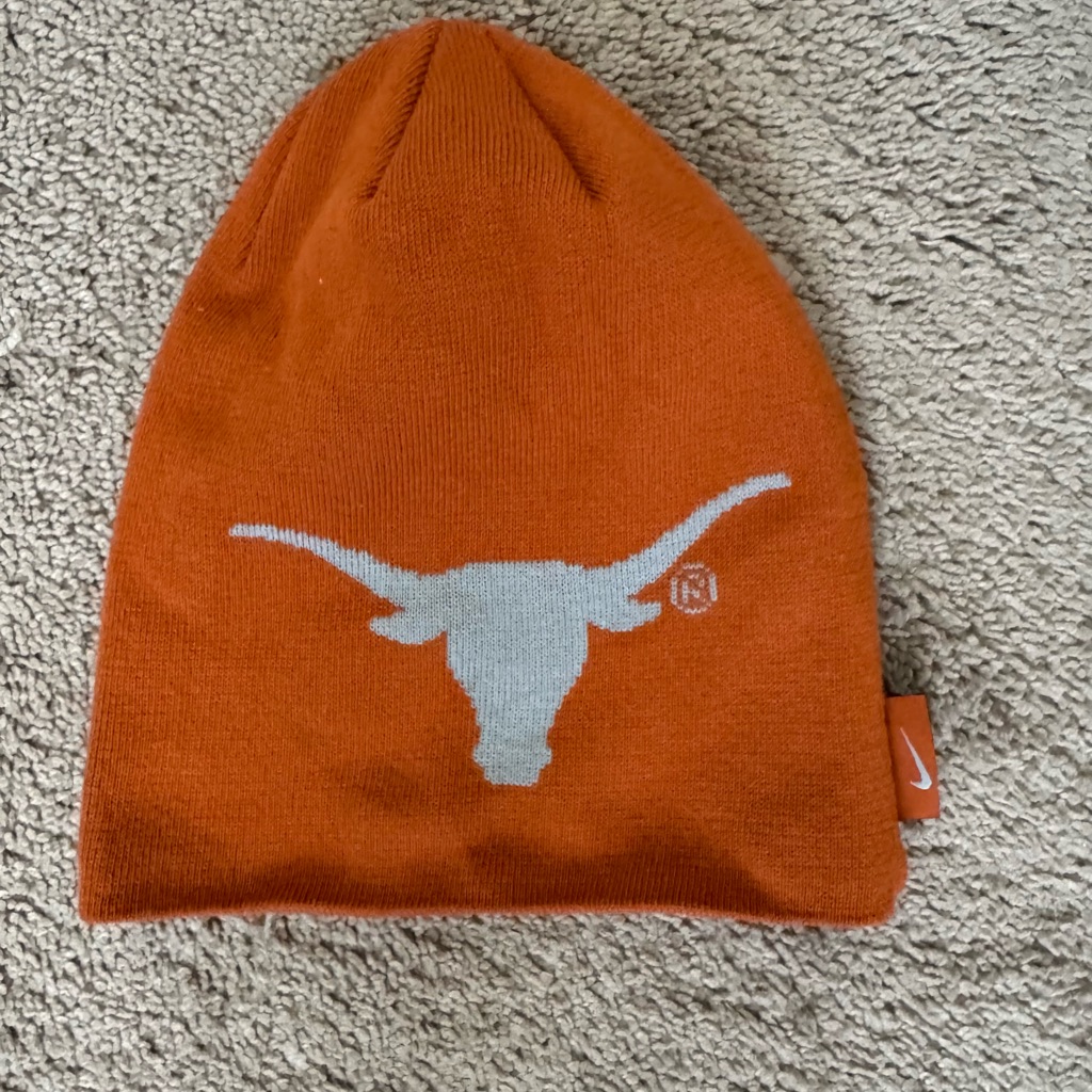 Nike Burnt Orange Beanie With Longhorn Design
